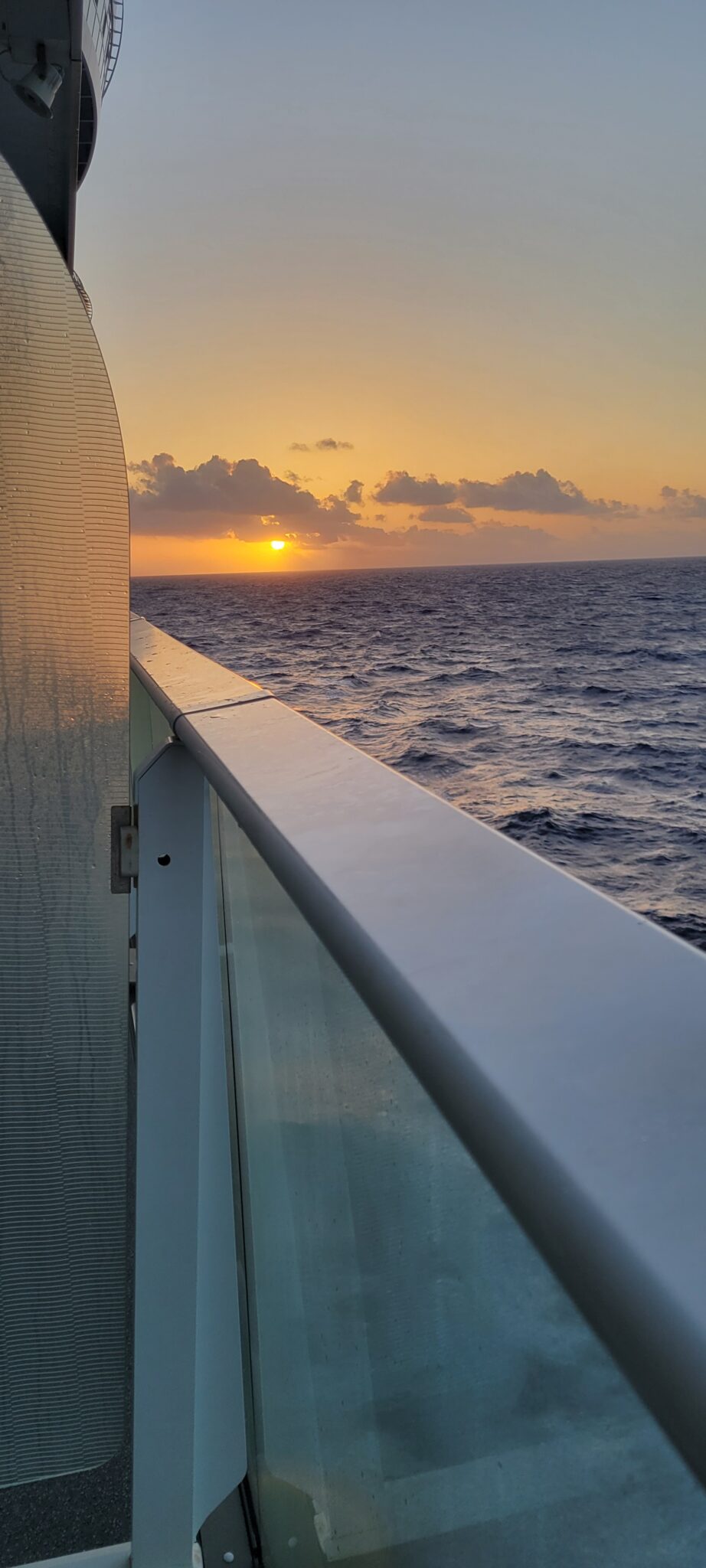 Symphony of the Seas cruise ship sunset
